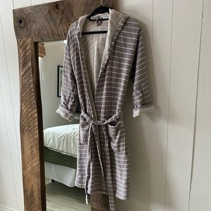 Unisex Pokoloko striped bamboo robe